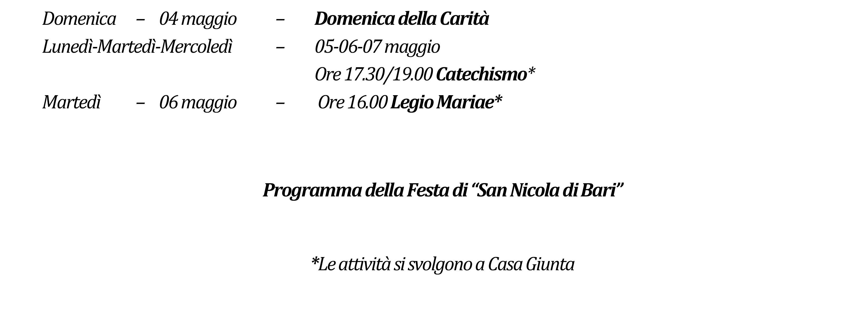 Avvisi della settimana piccolo 05-04-2025