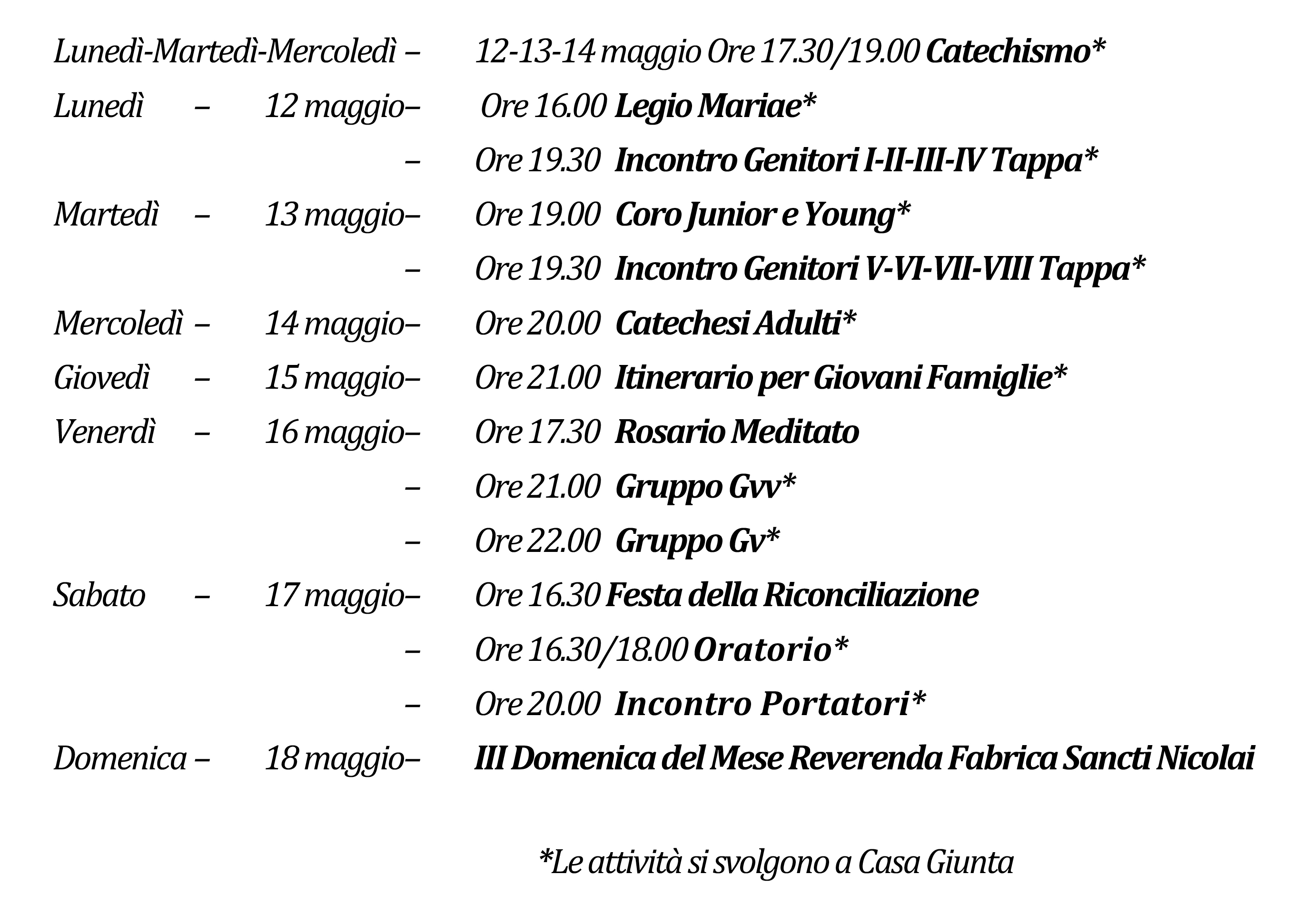 Avvisi della settimana piccolo 05-11-2025
