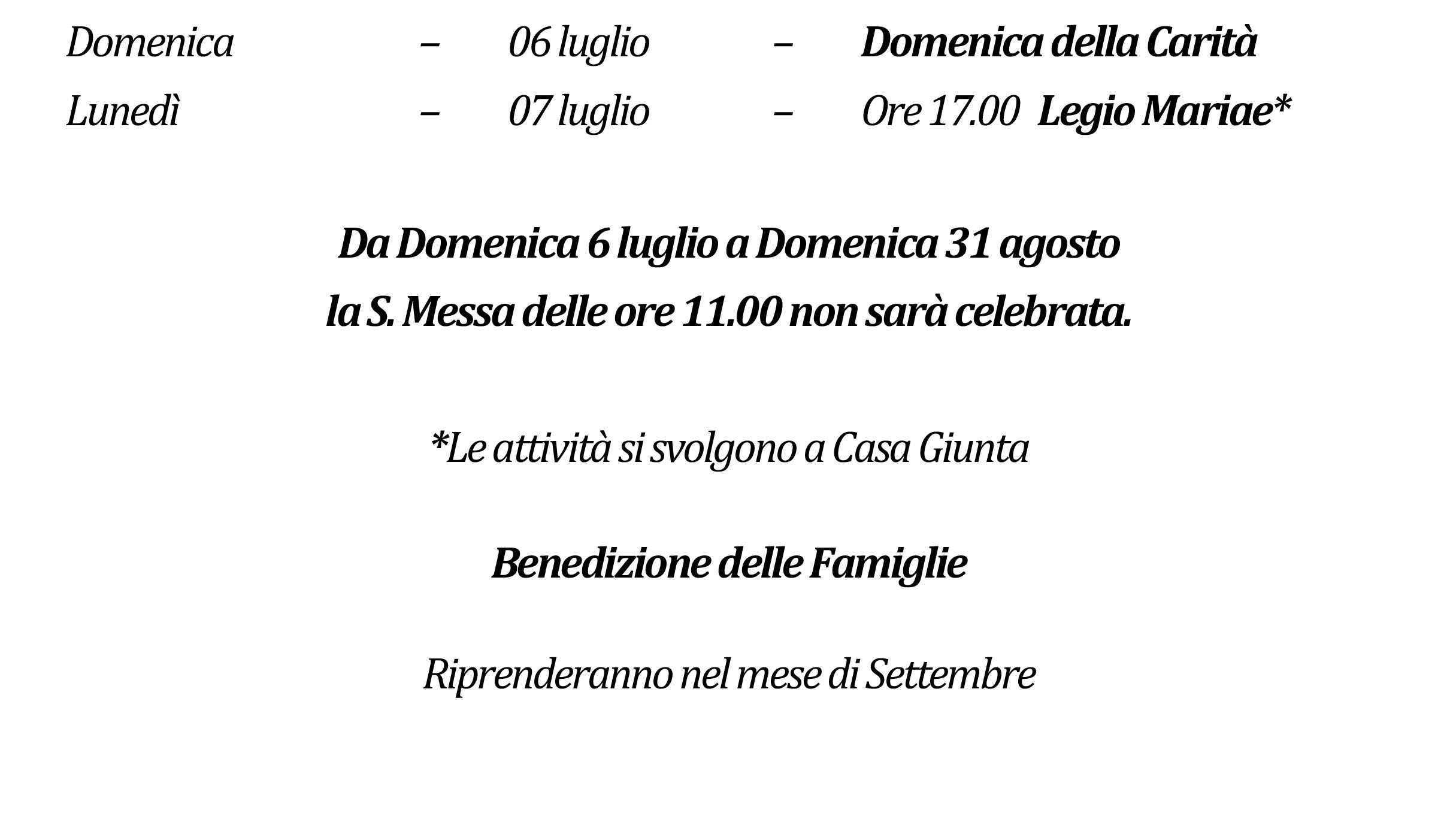 Avvisi della settimana piccolo 07-06-2025