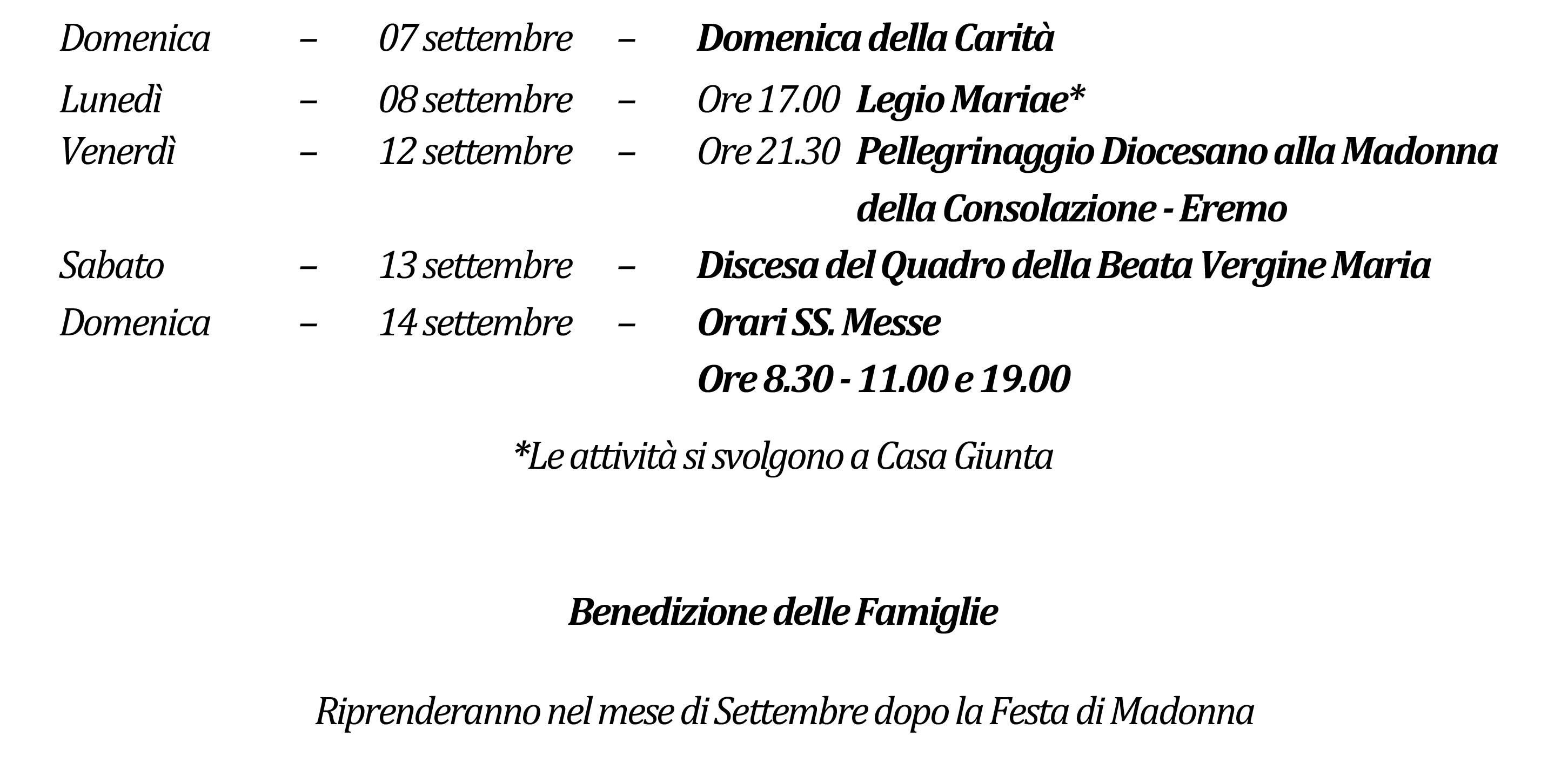 Avvisi della settimana piccolo 09-07-2025