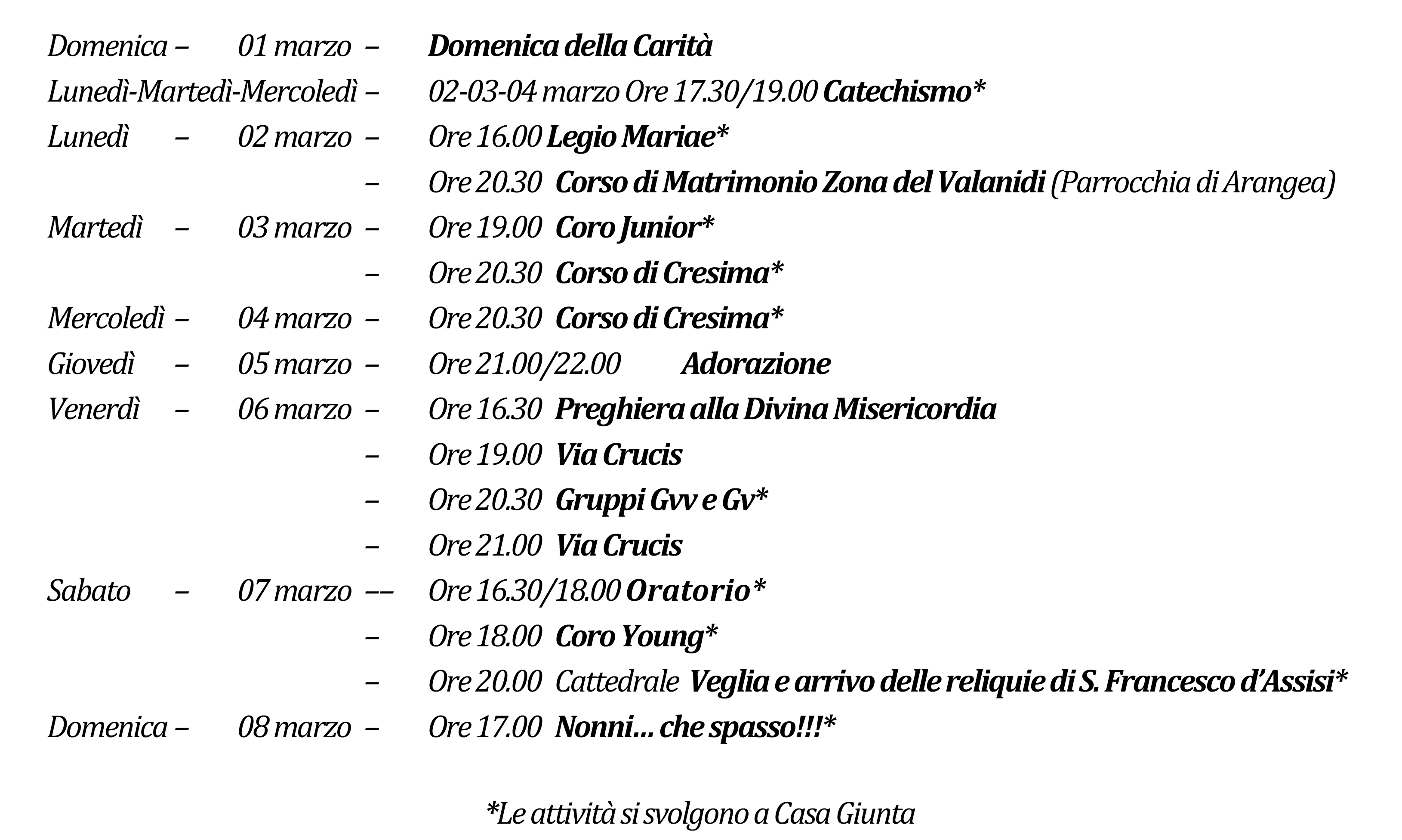Avvisi della settimana piccolo 03-01-2026