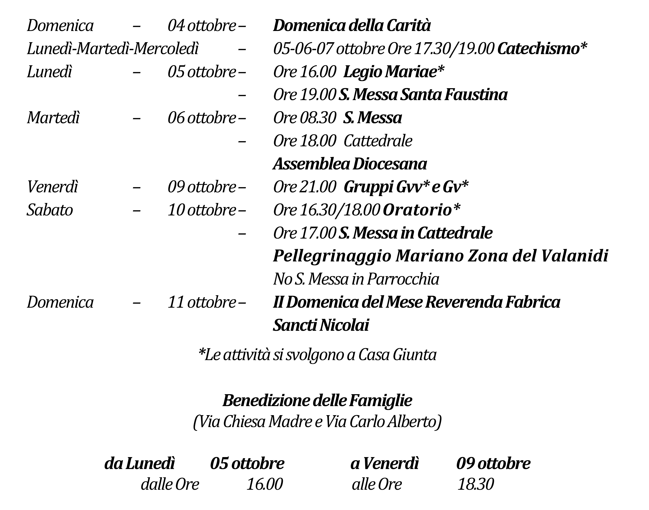 Avvisi della settimana piccolo 10-04-2026